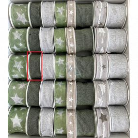 Ditipo Fabric Ribbon with Wire Green 3 m x 25 mm