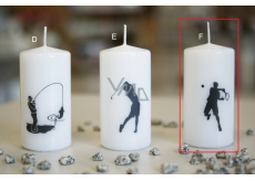 Lima Sporty Tennis player candle white cylinder 50 x 100 mm 1 piece