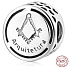 Charm Sterling silver 925 Architecture, bead on bracelet job