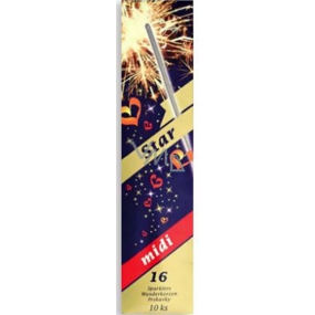 Star Sparklers - 16 midi, 10 pieces available from 18 years old!