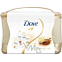 Dove Classic Shea butter and vanilla shower gel 250 ml + cream 300 ml + deodorant spray 150 ml + cream 75 ml + bag, cosmetic set