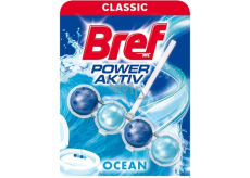 Bref Power Aktiv 4 Formula Ocean toilet block for hygienic cleanliness and freshness of your toilet, colours the water 50 g
