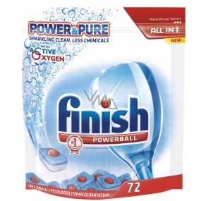 Finish All in 1 Power and Pure dishwasher tablets 72 pieces