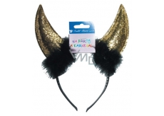 Devil horns gold headband