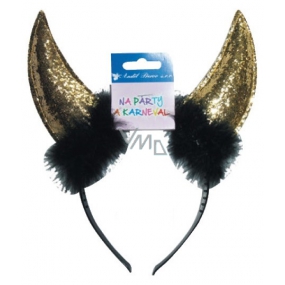 Devil horns gold headband