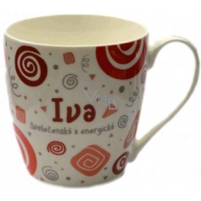 Nekupto Twister mug named Iva red 0.4 liter