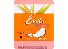 Evita Ultra Softiplait hygienické vložky s křidélky 9 kusů