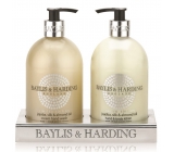 Baylis & Harding Jojoba, Silk and Almond oil liquid soap dispenser 500 ml + hand milk dispenser 500 ml, cosmetic set