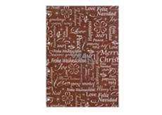 Ditipo Christmas wrapping paper copper with lettering 5 mx 70 cm