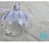 Irisa Glass flasks transparent, silver decorated - polka dots, set of 7 cm 12 pieces