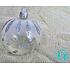 Irisa Glass Transparent Baubles, Silver Decorated - Dots, Set of 12 Pieces, 7 cm