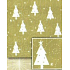 Nekupto Gift wrapping paper 70 x 500 cm Christmas Golden, white trees