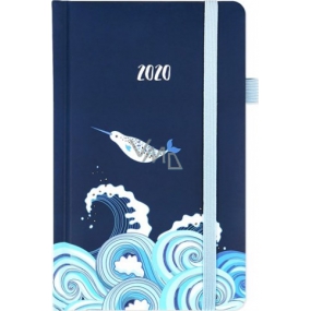 Albi Diary 2020 pocket with rubber band Narval 15 x 9.5 x 1.3 cm