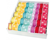 Ditipo Fabric ribbon with wire yellow 3 mx 25 mm