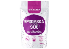 Allnature Epsom salt Magnesium, Sulphate and Motherwort in the bath relaxes muscles, relieves stress, detoxifies the body 1000 g