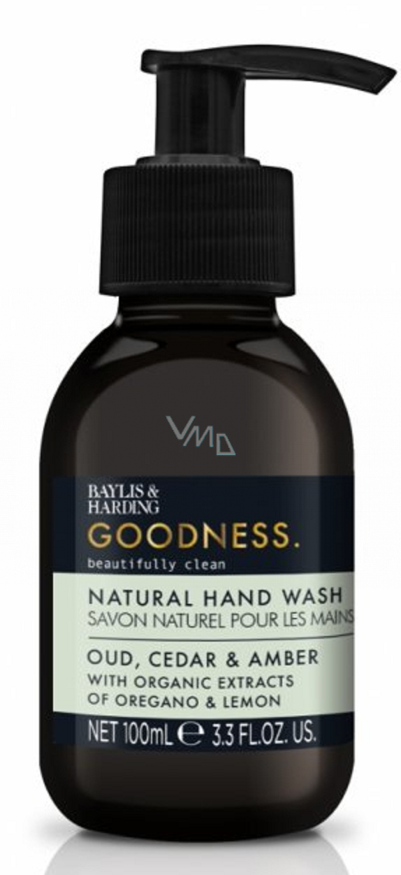 Baylis & Harding Oud and Cedarwood and Amber liquid hand soap dispenser 100 ml VMD parfumerie