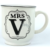 Albi Ceramic plate with Mrs V inscription 320 ml