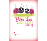 Ditipo Playing cards Happy Birthday Ladybug, come celebrate with us! Crayons Ladybug 224 x 157 mm