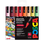 Posca Universal acrylic marker set 1,8 - 2,5 mm Summer mix of warm tones 8 pieces PC-5M