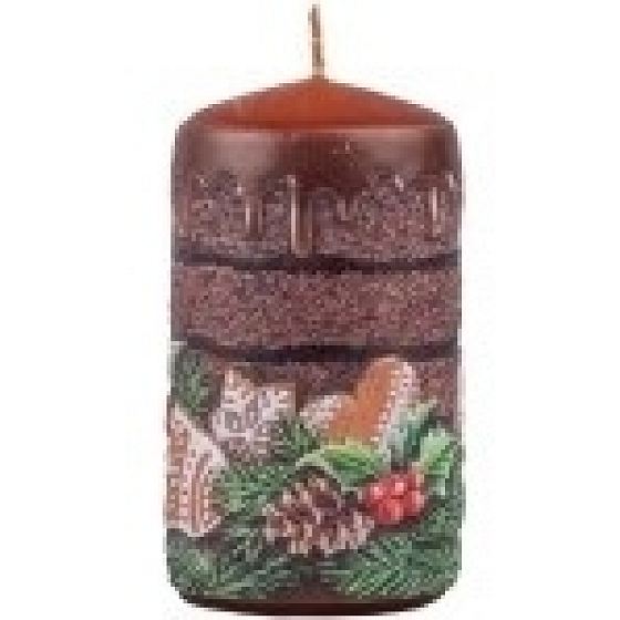 Candles Gingerbread scented candle cylinder 60 x 110 mm