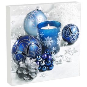 Aha Paper napkins 3 layers 33 x 33 cm 20 pieces Christmas blue candle and flasks