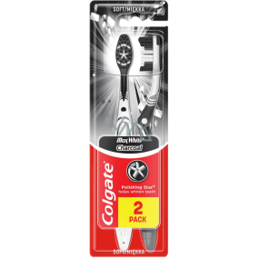 Colgate MaxWhite Charcoal soft toothbrush 1+1 piece