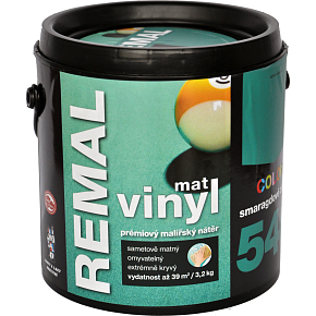 REMAL Vinyl Color mat washable paint for walls, 540 emerald green, 3.2 kg
