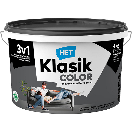 Het Klasik Color paint, 0187 gray anthracite, 4 kg