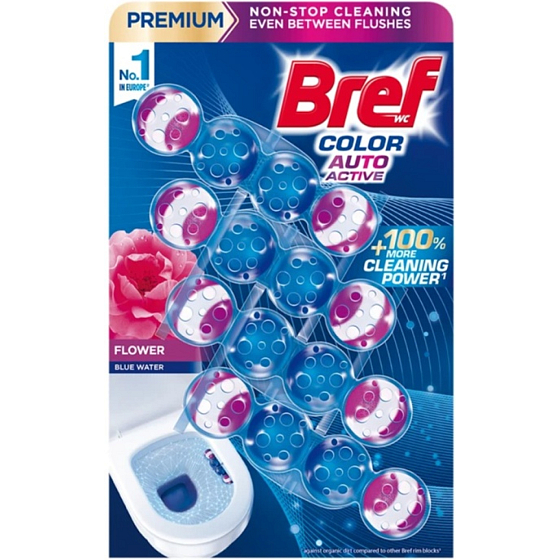 Bref WC Block Color Auto Aktiv Flower 4 x 50 g