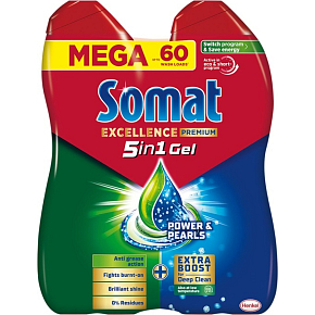 Somat Excellence Premium 5in1 Dishwasher Gel Duo 2 x 540 ml