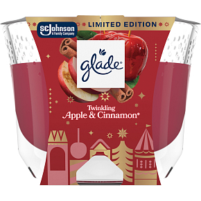 Glade large scented candle Twinkling Apple & Cinnamon 204 g