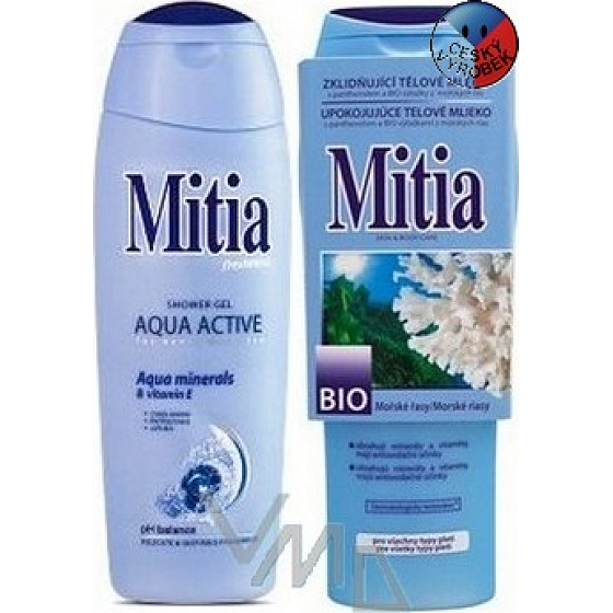 Mitia Freshness Aqua Active soothing shower gel 400 mla body lotion 400 ml, cosmetic set