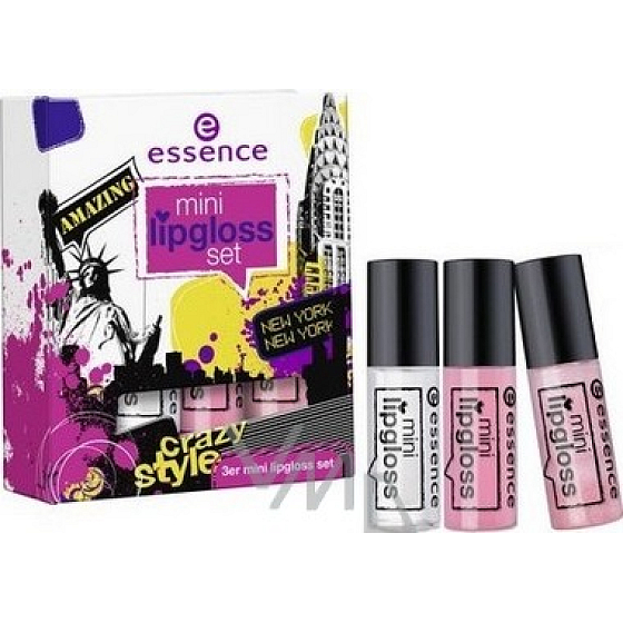 Essence Mini Lipgloss mini set of lip glosses 03 Big Apple Style 3x2 ml, cosmetic set