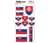 Arch Tattoo decals for face and body Slovakia republic flag 8 x 15 cm 1 piece