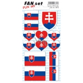 Arch Tattoo decals for face and body Slovakia republic flag 8 x 15 cm 1 piece