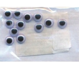 Movable self-adhesive eyes 7 mm in a package of 12 pieces