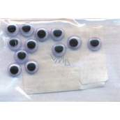 Movable self-adhesive eyes 7 mm in a package of 12 pieces