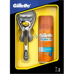 Gillette Fusion ProShield shaver + moisturizing shaving gel 75 ml, cosmetic set, for men