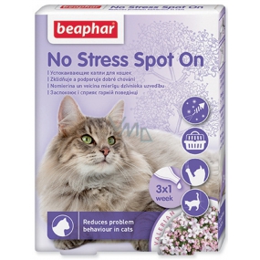 Beaphar No Stress Pipette for calming, removing stress, anxiety cat 3 x 0.4 ml