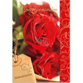 Ditipo Playing birthday card Red roses Milan Chladil It is beautiful to live 224 x 157 mm