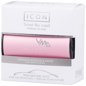 Millefiori Milano Icon Magnolia Blossom & Wood - Magnolia flowers and Wood car scent Classic pink 47 g