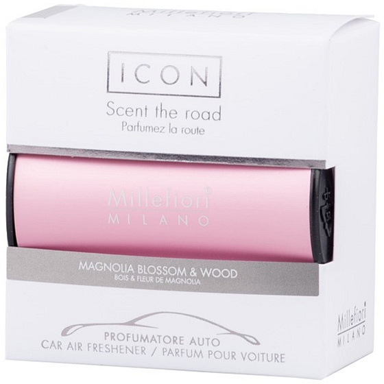 Millefiori Milano Icon Magnolia Blossom & Wood - Magnolia flowers and Wood car scent Classic pink 47 g