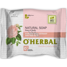 About Herbal Natural Damask rose and red clay natural toilet soap 100 g