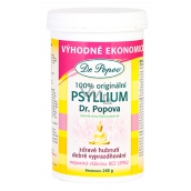 Dr. Popov Psyllium 100% original, supports the proper metabolism of fats and induces a feeling of satiety, soluble fiber 240 g