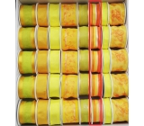 Ditipo Fabric Ribbon with Wire Yellow Orange, Stripe 3 m x 25 mm