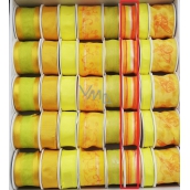 Ditipo Fabric Ribbon with Wire Yellow Orange, Stripe 3 m x 25 mm