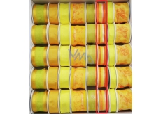 Ditipo Fabric Ribbon with Wire Yellow Orange, Stripe 3 m x 25 mm