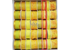 Ditipo Fabric ribbon with wire yellow-orange, stripe 3 mx 25 mm