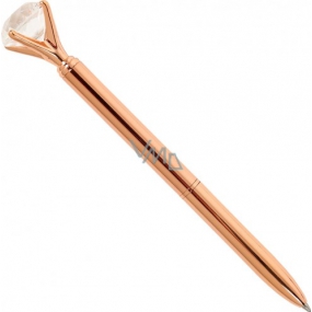Albi Ballpoint pen with Rose Gold crystals 13.7 cm