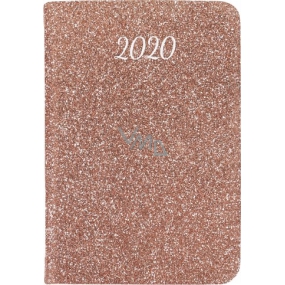 Albi Diary 2020 mini Pink glitter 11 x 7.5 x 1 cm